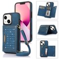 thumbnail image 1 of Tarise iPhone 14 Plus Wallet Case Cover for Women Men, iPhone 14 Plus Case with Strap, Glitter PU Leather Crossbody Strap RFID Blocking Magnetic Clasp Phone Case for iPhone 14+ 6.7 inch 2022, Blue, 1 of 10