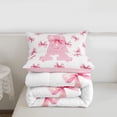 thumbnail image 5 of Erosebridal Initial Alphabet A Twin Comforter Sets,Dreamy Princess Bowknot Bedding Set For Bowtie Girls, Reversible 2-Piece, 5 of 7