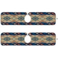 thumbnail image 2 of Coolnut Summer Element Grain Sink Splash Guard for Faucet 2 Packs Faucet Absorbent Mats, Geometric Ethnic Faucet Handle Drip Catcher Quickly Drying Mat for Kitchen Counter Bathroom, 30"x5.5" RV, 2 of 7