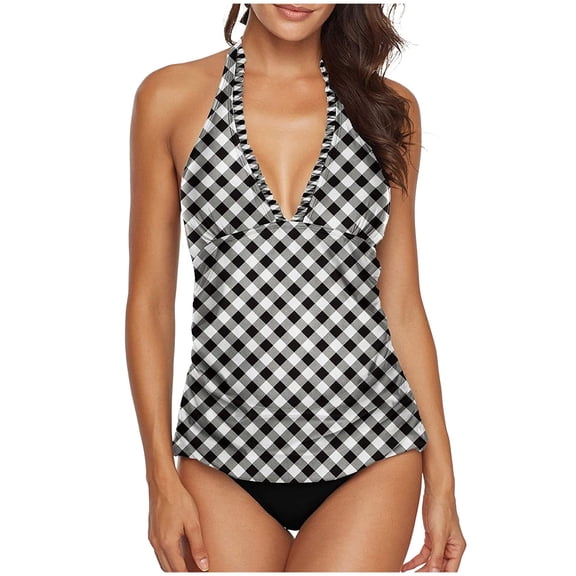 DOPI Women Two-piece Leopard Print Bikini Swimsuit Beachwear Bathing Suit Snake Skin