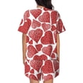 thumbnail image 3 of Lsque Hearts Women's Short-Sleeved Pajama Set - 2 Piece Soft and Lightweight Sleepwear Set-4X-Large, 3 of 9