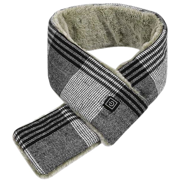 Muyoka Bufanda térmica con calefacción USB 5V / 1A 5W Bufanda con calefacción eléctrica alimentada por USB 3 Temp Ajustable Unisex Invierno Cálido Calentador de cuello con cremallera oculta para Navid Muyoka Hogar