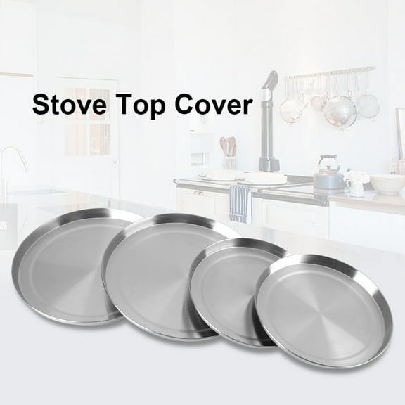 4Pcs/Set Stainless Steel Kitchen Stove Top Burner Covers Cooker , Kitchen Stove Cover, Stove Top Cover