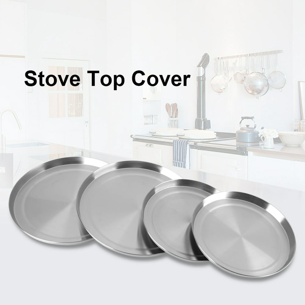 4Pcs/Set Stainless Steel Kitchen Stove Top Burner Covers Cooker Stainless Steel Gas Stove Top Covers