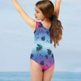 thumbnail image 3 of FOR U DESIGNS Casual One-Piece Swimsuit for Kids Girls 13-14 Years Old Coconut Tree Teens Sleeveless Gymnastics Leotard Stretchy V Neck Beach Wear, 3 of 8
