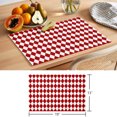 thumbnail image 6 of Red Plaid Placemats Set of 8 Modern Minimalist Geometric Gingham Checkered Place Mats Indoor Wipeable Table Mats Washable Cloth Dining Table Placemats for Kitchen Holiday Party Home Decor 13x19 Inch, 6 of 9