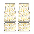 thumbnail image 2 of Uemuo Car Floor Mats - Farm Bee Cute Honey Pattern Carpet Floor Mats for Cars, Auto Accessories Front & Rear Car Floor Foot Mat Sets of 4 Pieces, 2 of 6