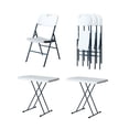 thumbnail image 1 of Mesa Plegable Blanca Ajustable Paquete 2 piezas + 4 Sillas Plegables Blancas LOOMBER, 1 of 6