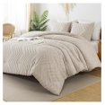 thumbnail image 4 of TiaGOC Tannish Grey Comforter Set Queen Size, 3 Pieces Boho Tufted Bedding Set & Collections, All Season Bed Set (90x90In Comforter and 2 Pillow Shams), 4 of 7