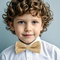 thumbnail image 2 of Xfvqtps Boys Bow Tie Solid Color Bowties Adjustable Neckties for Uniform School Party Khaki, 2 of 7