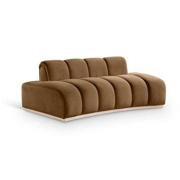 Meridian Furniture Jace Saddle Velvet Loveseat