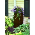 thumbnail image 2 of Rescue 50 Gallon Flatback Stoneware Urn Rain Barrel, 50 Gallons, Brown, 2 of 5