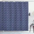 thumbnail image 1 of Ambesonne Blue Paisley Shower Curtain, Sketch Style Motifs, 69"Wx84"L, Indigo and White, 1 of 3