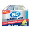 BC Max Strength Fast Pain Relief Powder, Lemonade Flavor, 4 Powders, Pack of 6