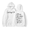 thumbnail image 1 of TINZ Sweat à Capuche Imprimé Lettre pour Femmes, Manches Longues, avec Poches, Décontracté, Fermeture Éclair devant, 1 of 4