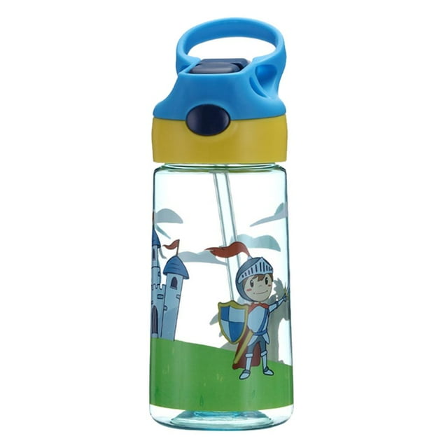 MagiDeal Alimentación para beber Sippy Ventosa 450ML Azul Zulema Botella de agua potable