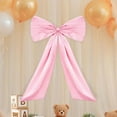 thumbnail image 6 of CarpNettore Large Bow Decor Hanging Ribbon Tie Bow Giant Ribbon Tie Extra Large Satin Ribbon pink, 6 of 8