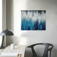 thumbnail image 3 of Nawypu Abstract Teal Canvas Wall Art Turquoise Abstract Painting Teal and Grey Picture Wall Decor Blue Teal Artwork Navy Blue White Gray Abstract Painting Teal and Silver Abstract Painting, 3 of 4