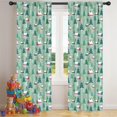 thumbnail image 5 of Blackout Kids Curtains,Light Green Christmas Village Pattern Childrens Insulated Curtains Set Of 2,Bedroom Essentials,Toddler Room Decor 42"x84", 5 of 5