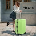 thumbnail image 2 of Checked Luggage Aluminum Frame Suitcase with Wheels PC ABS Hardside Zipperless with TSA Lock 28 Inch Green, 2 of 11