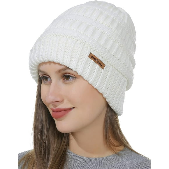 czcpp-Winter Beanie Hat for Women Cable Knit Winter Hat Winter Cap Fleece Lined Toque Skull Cap