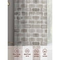 thumbnail image 6 of Beige Brick Wall Sheer Curtains 54 Inch Length 2 Panels Set Window Treatments, Retro Country Stone Rocks Geometric Print Rod Pocket Semi Curtains for Living Room/Bedroom/Kitchen Décor, 104"W x 54"L, 6 of 7