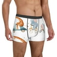 thumbnail image 4 of Cauagu Animals in Transport Print Boxer Briefs for Men,Comfortable Breathable Men's Underwear Moisture Wicking Underpants -Large, 4 of 8