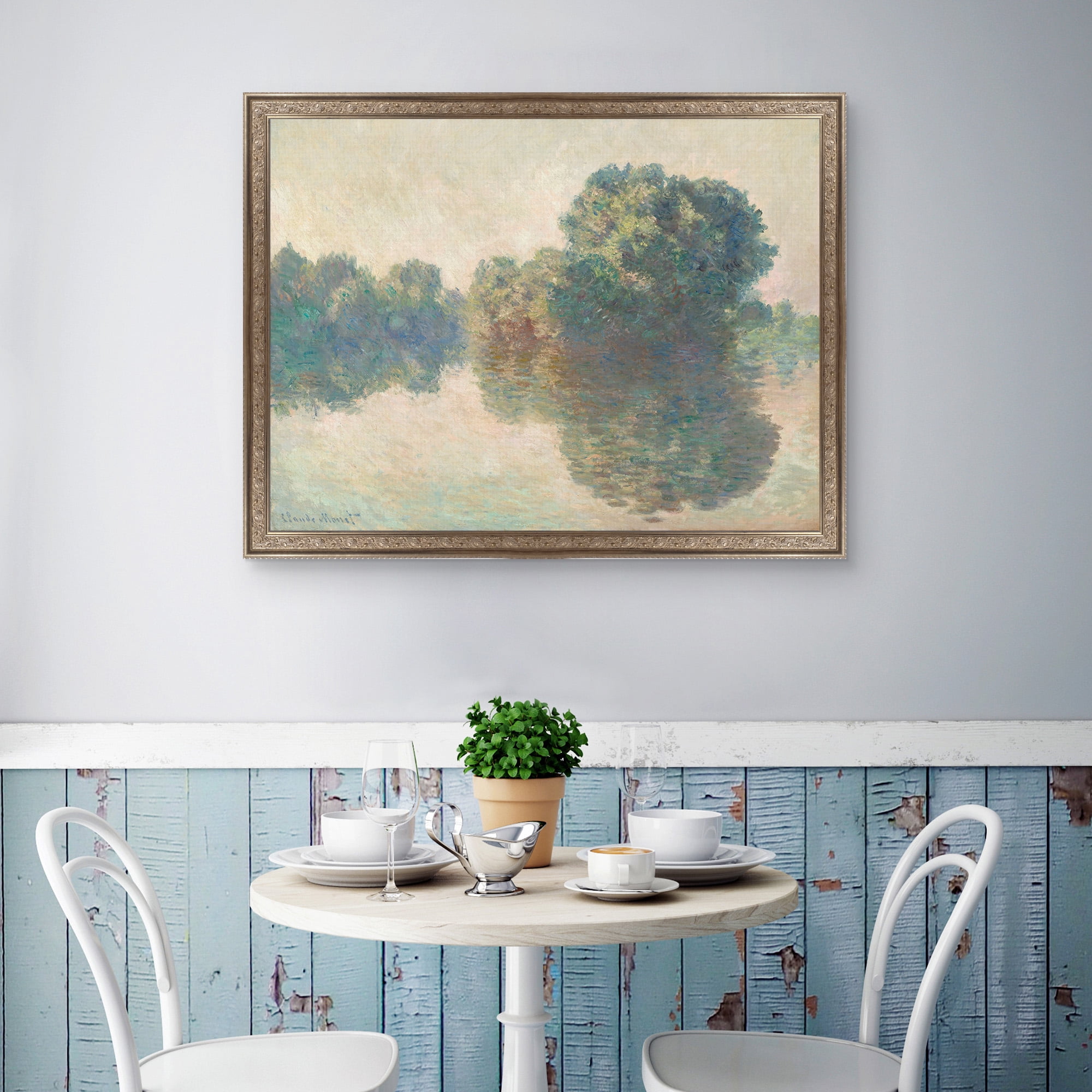 The Seine at Giverny Framed Canvas