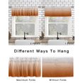 thumbnail image 6 of Thanksgiving Kitchen Curtain Valances for Windows Farmhouse Short Curtains, Fall Orange Ombre Modern Abstract Art Aesthetics Rod Pocket Valance Curtain for Bedroom Cafe Living Room 42"x12", 6 of 8