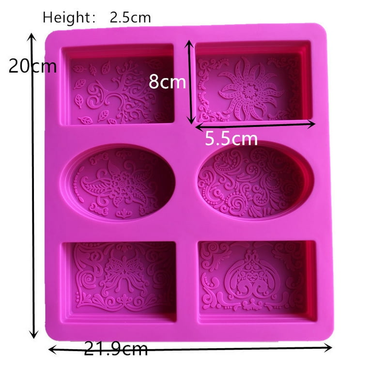Handmade Soap Making Molds For DIY Crafts Food Grade, Heat And Cold  Resistant For Cake Mold, Chocolate Mold ＆ Ice Cube Tray Pink 