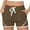 Coffee, variant on Biker Ladies Shorts Running Pockets Clothes Athletic Slim Sexy Shorts for Women,Blue,L