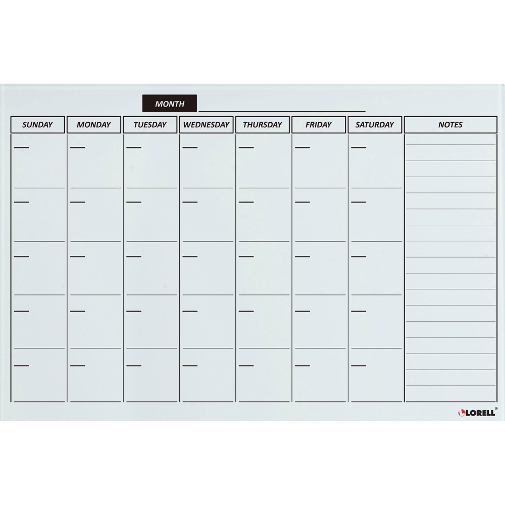 Lorell Monthly Planner Dryerase Board, White