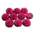 thumbnail image 1 of 10 piezas de flores artificiales de seda para decoración de bodas y fiestas, corona de bricolaje, regalo para muñeca. vino tinto, 1 of 9