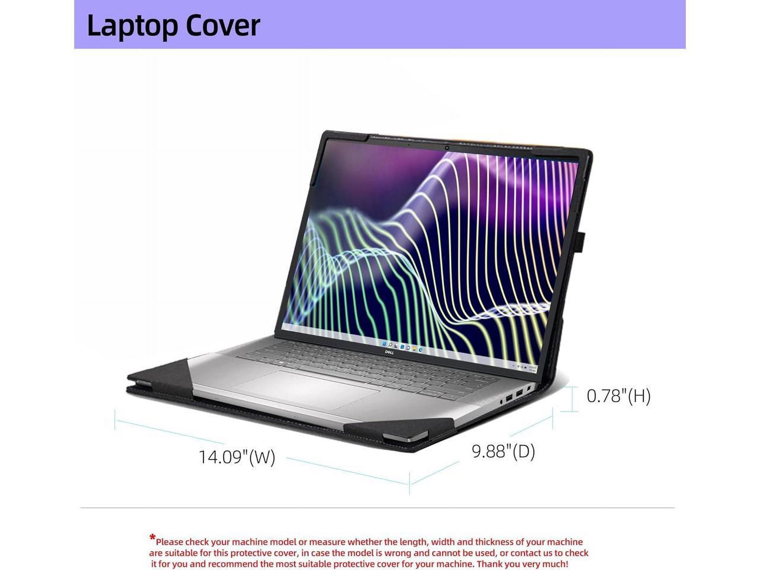 Laptop Case for 16 inch Dell Latitude 7000 7640 Laptop (2023) | Latitude 7650 Laptop16" Notebook Laptop PU Leather Detachable Protective Cover with Pencil Holder