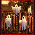 thumbnail image 5 of Halloween Luminous Pendant, TOUMENY Glowing Ghost Decorations for Halloween Party, Battery Operated Spooky Hanging Ornaments for Indoor Outdoor Home Yard, White, 5 of 6