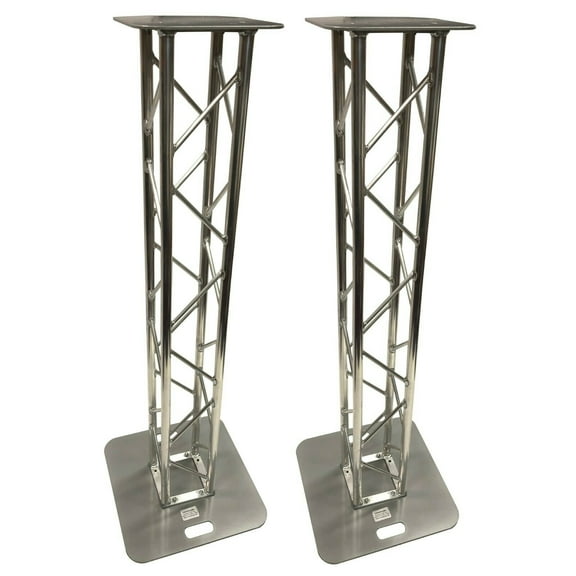 2 DJ Lighting 4.92 ft Bolted Aluminum 8"x8" Truss Light Weight Dual Totem System