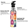thumbnail image 3 of Yayeee 20oz Insulated Water Bottle Double Wall Stainless Steel with Flip Straw Lid, Colorful Jars, 3 of 7