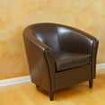 thumbnail image 3 of Newport Transitional Bonded Leather Club Chair, Espresso, 3 of 6