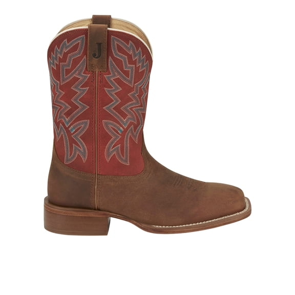 Justin Boots Mens Jackpot Square Toe Pull On Cowboy  Mid Calf Boots