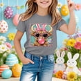 thumbnail image 4 of WOYY Girls Easter Cute Graphic Tee Short Sleeve Crew Neck T-Shirt Top for Kids, Sizes 1-13, 4 of 4