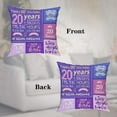thumbnail image 2 of 20th Birthday Pillow Covers Gifts for Girl Happy Birthday Decorations for 20 Year Old Girl Birthday Gift Ideas Throw Pillow Covers 18 x 18 inch, 2 of 6