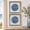 Blue Round, variant on American Art Decor Seashell Shadowbox Set - 2-pc Natural Mixed Seashell Wall Art, Champagne Frame on Blue Linen - Coastal Wall Decor for Living Room, Bedroom, Bathroom, Office