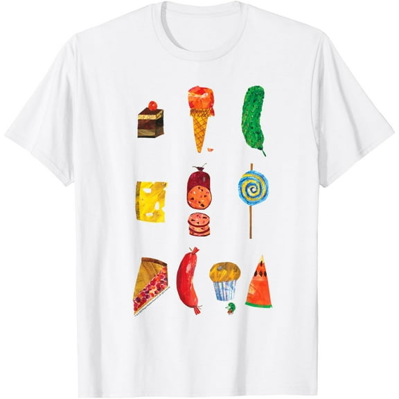 Party Food Caterpillar T-ShirtMen and women, White T-shirt, size: Extra large