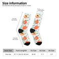 thumbnail image 2 of Xecao Peach Pattern Sport Socks for Women and Men Crew Socks Sporty Calf Socks Casual Socks, 2 of 6