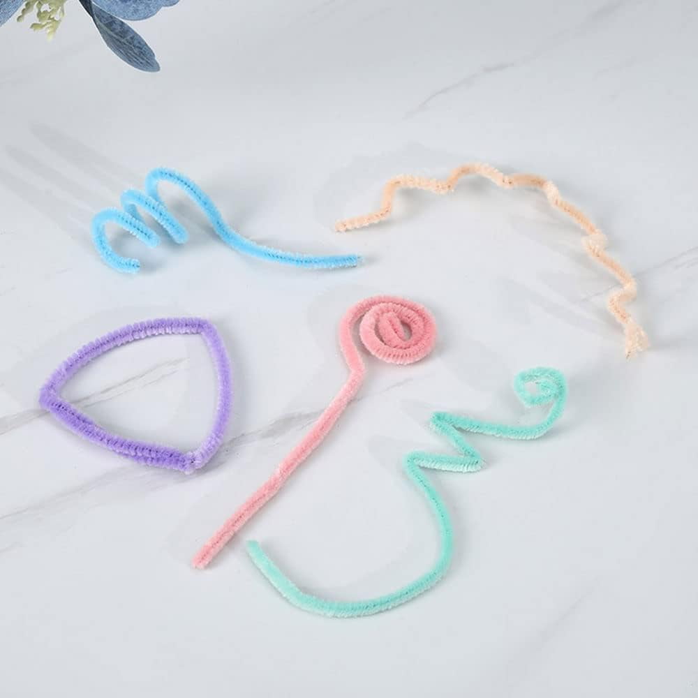 Macaron Light Purple Pipe Cleaners Craft 500 PCS Chenille Stems Assorted Colors 6MM x 12 INCH Twistable Stems for Children’s Crafts and Arts Bendable Sculpting Sticks