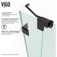 thumbnail image 4 of VIGO Pirouette 42" Frameless Shower Door, 3/8" Clear Glass/Antique Rubbed Bronze Hardware, 4 of 12