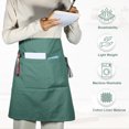 thumbnail image 5 of Unique Bargains Waist Apron Waist Aprons with Pockets Waiter Aprons for Women and Men Light Green 27.56"x19.69", 5 of 6