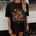 thumbnail image 5 of Drses Wildflowers Shirt for Women Oversized Floral Loose T Shirts Graphic Tees Flower Plant Shirts Womens Tops, 5 of 8