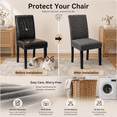 thumbnail image 5 of ChrumpTon Chair Covers for Dining Chairs Set of 4, Stretch Dining Chair Slipcovers, Removable Washable Chair Covers with Elastic Fit, Chair Protectors for Dining Room, Kitchen, Hotel, Dark Gray, 5 of 8