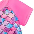 thumbnail image 6 of WIBACKER Girls Mermaid Swimsuit Set 2 Pieces Short Sleeve Rash Guard Swimwear UPF 50+ Summer Beach Bathing Suit 4-12 Years, 6 of 11